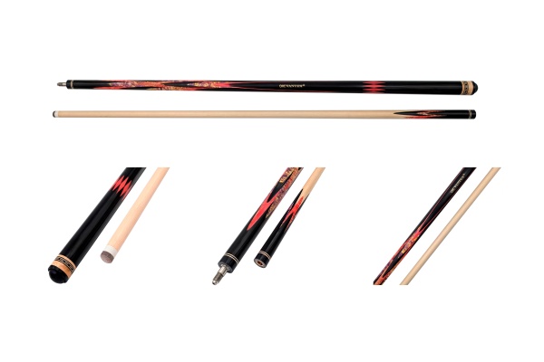 Двухсоставной бильярдный кий для русской пирамиды "Vantex Крокус" (черный граб, корнекап, граб) корона