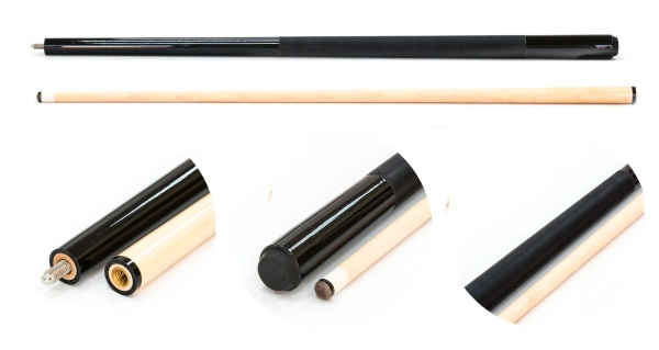 Двухсоставной бильярдный кий для пула "Classic Beginner" (черный)