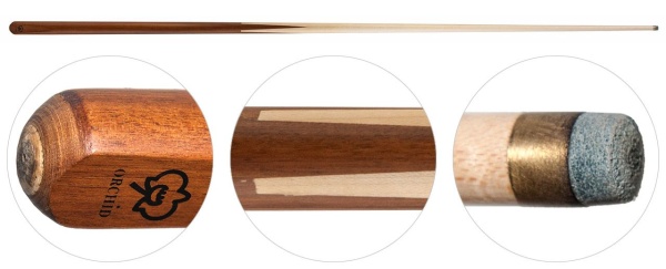 Цельный бильярдный кий для снукера Dynamic Billard (146 cм, коричневый)