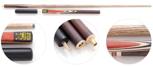 Двухсоставной бильярдный кий для снукера Dynamic Billard "SAQ7" 3/4+ экстендер