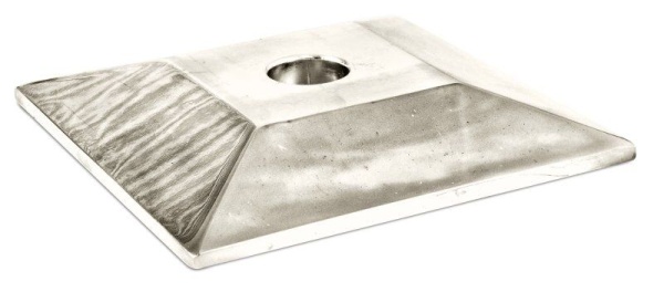 Опора регулируемая пирамида хром D14 см, квадрат