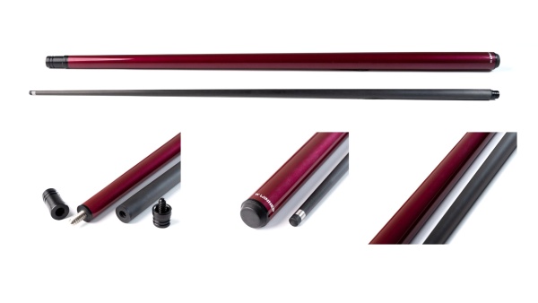 Двухсоставной бильярдный кий для снукера Weekend "Winner Carbon - 006" (красно-черный)