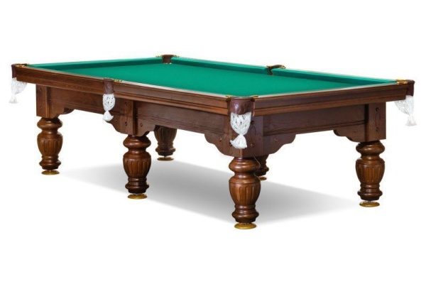 Бильярдный стол для русской пирамиды Weekend "Онега" (8 футов, 6 ног, под шар 60мм, 25мм камень) борта ясень