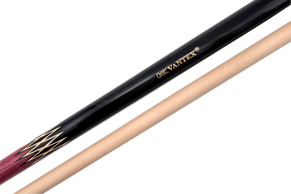 Двухсоставной бильярдный кий для русской пирамиды "Vantex Дорадо" (чёрный граб, граб) корона